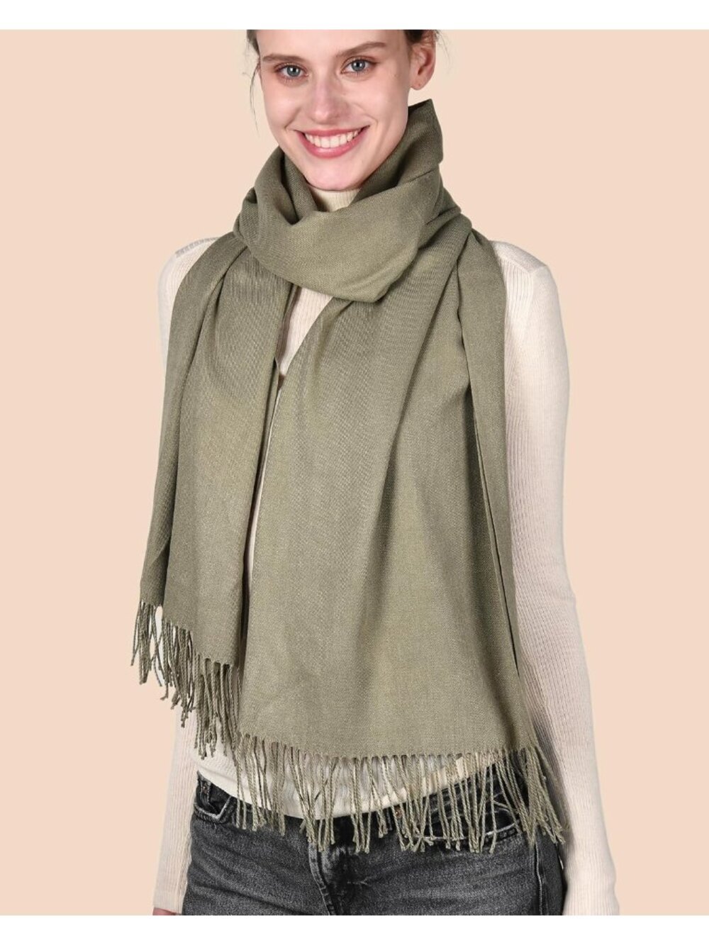 〽️Women's Green 1 Evening Dresses Blanket Imported Pashmina Shawl Scarves